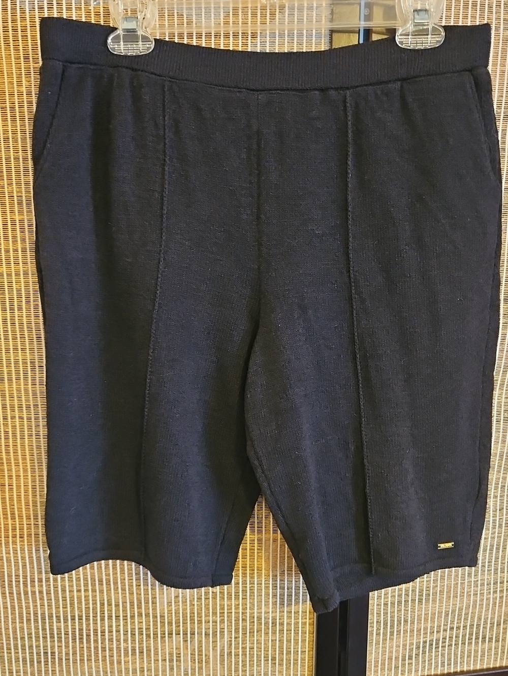 Women’s Black Pull On Knit Shorts - Santana Knit